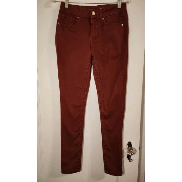Seven 7 for all Mankind Jeans Women's size 4 Burgundy Pants Soft Stretch skinny - Picture 1 of 9